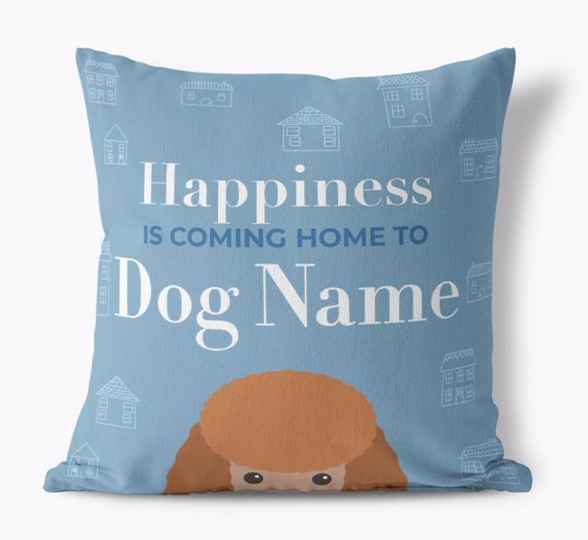 Happiness Is: Personalized {breedFullName} Canvas Pillow